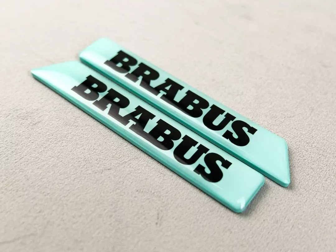 Brabus Tiffany Blue Fender Emblems Side Moldings Inserts for Mercedes W463A G-Class